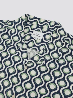 Ben Sherman Shirts^Signature Retro Geo Print Shirt - Grass Green