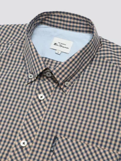 Ben Sherman Shirts^Signature Short Sleeve Gingham Shirt - Copper Orange