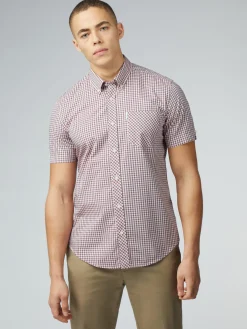 Ben Sherman Shirts^Signature Short Sleeve Gingham Shirt - Scarlett
