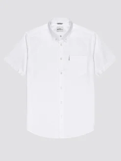 Ben Sherman Shirts^Signature Short Sleeve Oxford Shirt - White