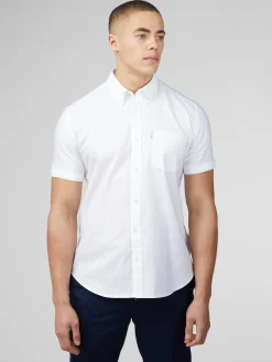 Ben Sherman Shirts^Signature Short Sleeve Oxford Shirt - White