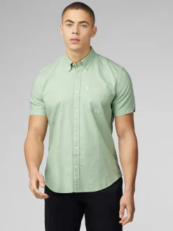 Ben Sherman Shirts^Signature Short Sleeve Oxford Shirt - Grass Green