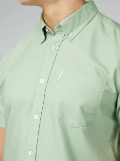 Ben Sherman Shirts^Signature Short Sleeve Oxford Shirt - Grass Green