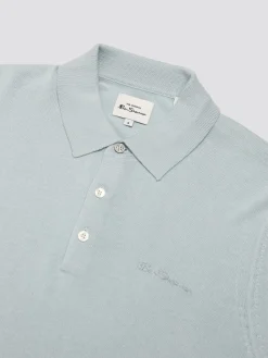 Ben Sherman Sweaters & Knits^Signature Short Sleeve Polo - Pale Blue