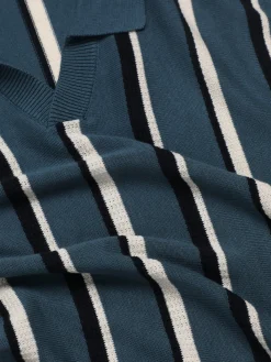 Ben Sherman Sweaters & Knits^Signature Vertical Stripe Open Neck Polo - Teal