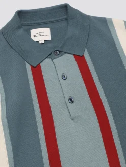 Ben Sherman Sweaters & Knits^Signature Vertical Stripe Polo - Teal