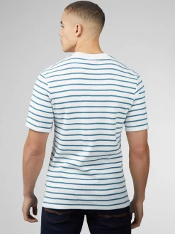 Ben Sherman T-Shirts & Tees^Signature Waffle Stripe Tee - Snow White