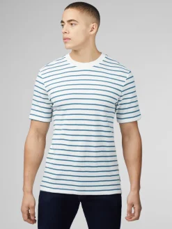Ben Sherman T-Shirts & Tees^Signature Waffle Stripe Tee - Snow White
