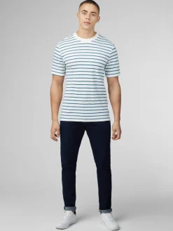 Ben Sherman T-Shirts & Tees^Signature Waffle Stripe Tee - Snow White