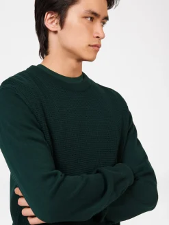 Ben Sherman Sweaters & Knits^Textured Crewneck Sweater - Dark Green