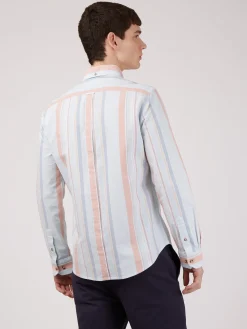 Ben Sherman Shirts^The Oxford Ivy Stripe Long-Sleeve Shirt - Sky Blue