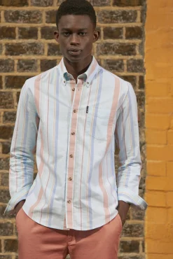 Ben Sherman Shirts^The Oxford Ivy Stripe Long-Sleeve Shirt - Sky Blue