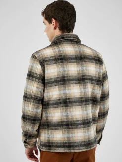 Ben Sherman Outerwear & Jackets^Wool Blend Check Coach Jacket Camel Check