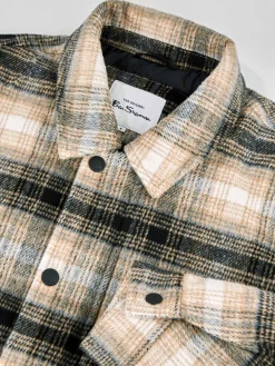 Ben Sherman Outerwear & Jackets^Wool Blend Check Coach Jacket Camel Check